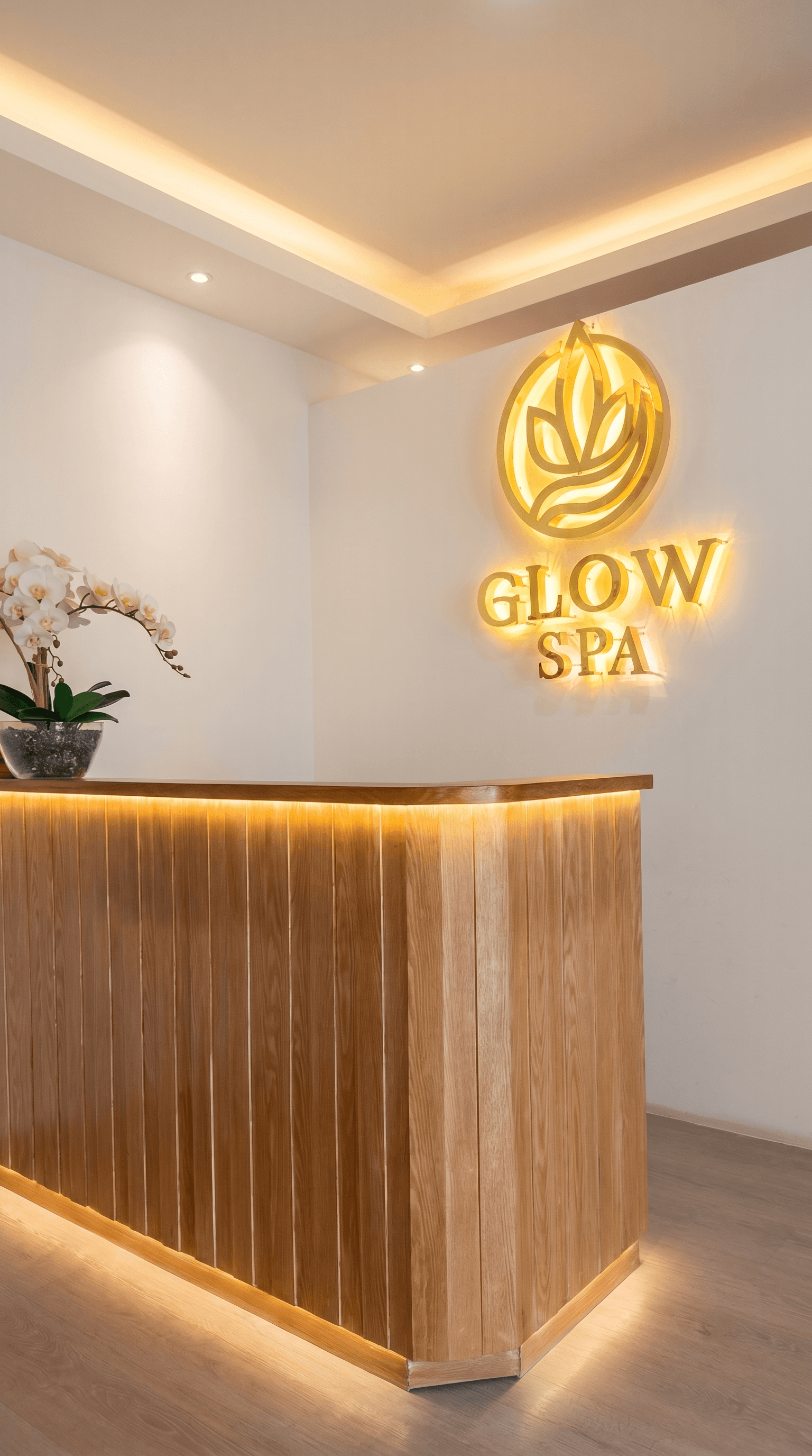Recepción de Glow Spa